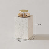 Travertine toothpick holder press toothpick box automatically pops up household high-end personality creative exquisite light luxury toothpick jar
