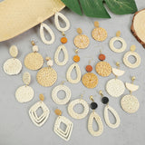 Handcrafted Rattan Boho Earrings