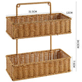 Rattan Tiered Storage Shelf