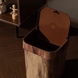 Wood-like Trash Can