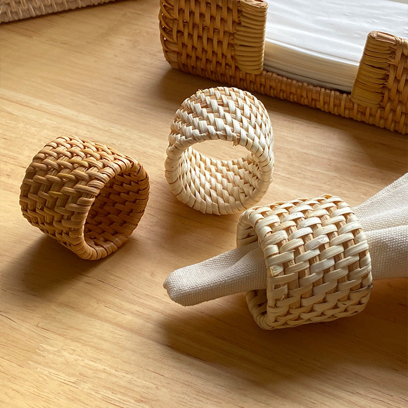 Natural Rattan Napkin Rings