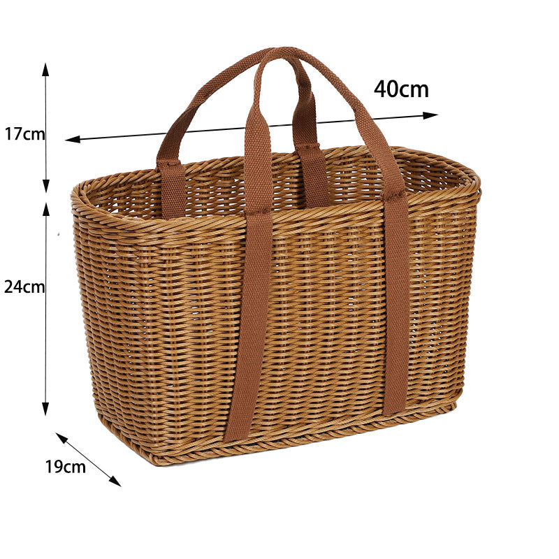 Handwoven Rattan Straw Bag for Summer