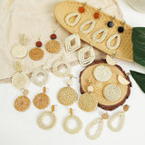 Handcrafted Rattan Boho Earrings