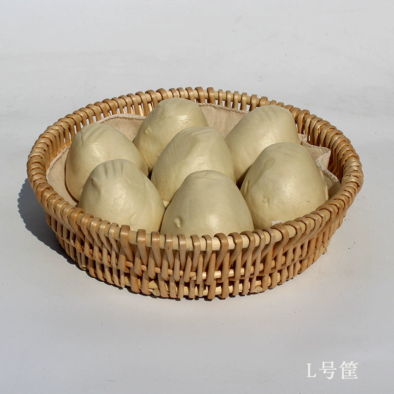 Rattan household bread basket willow egg fruit plate kitchen desktop storage basket commercial rattan storage basket Duoxi home woven basket