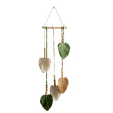 Nordic leaves, hand-woven tapestries, small fresh room, renovation wall decoration pendant, B&B background wall hanging