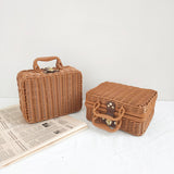 Rattan Picnic Bag & Ocean Charms DIY Set