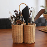 Rattan Utensil Caddy Carrier