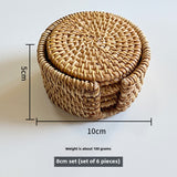Handmade Rattan Coasters (Set of 6)