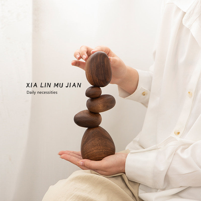 Solid Wood Balance Sculpture