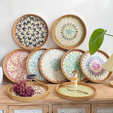 Rattan Tray Mother of Pearl