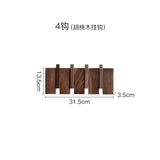 Entrance porch wall coat hook strong viscose free punch coat load-bearing rack piano key solid wood coat hook