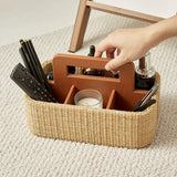 Rattan handheld, remote control, storage box, living room, coffee table, tabletop organizer, leather storage basket, entryway, bedside table