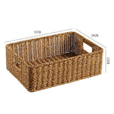 Handled Woven Rattan Storage Basket