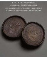 Camphor wood carbonized solid wood pot bearing flower pot, incense burner base, with the shape of the plug-in, air-dried tea ceremony, with the edge, tea tray, tea slipper