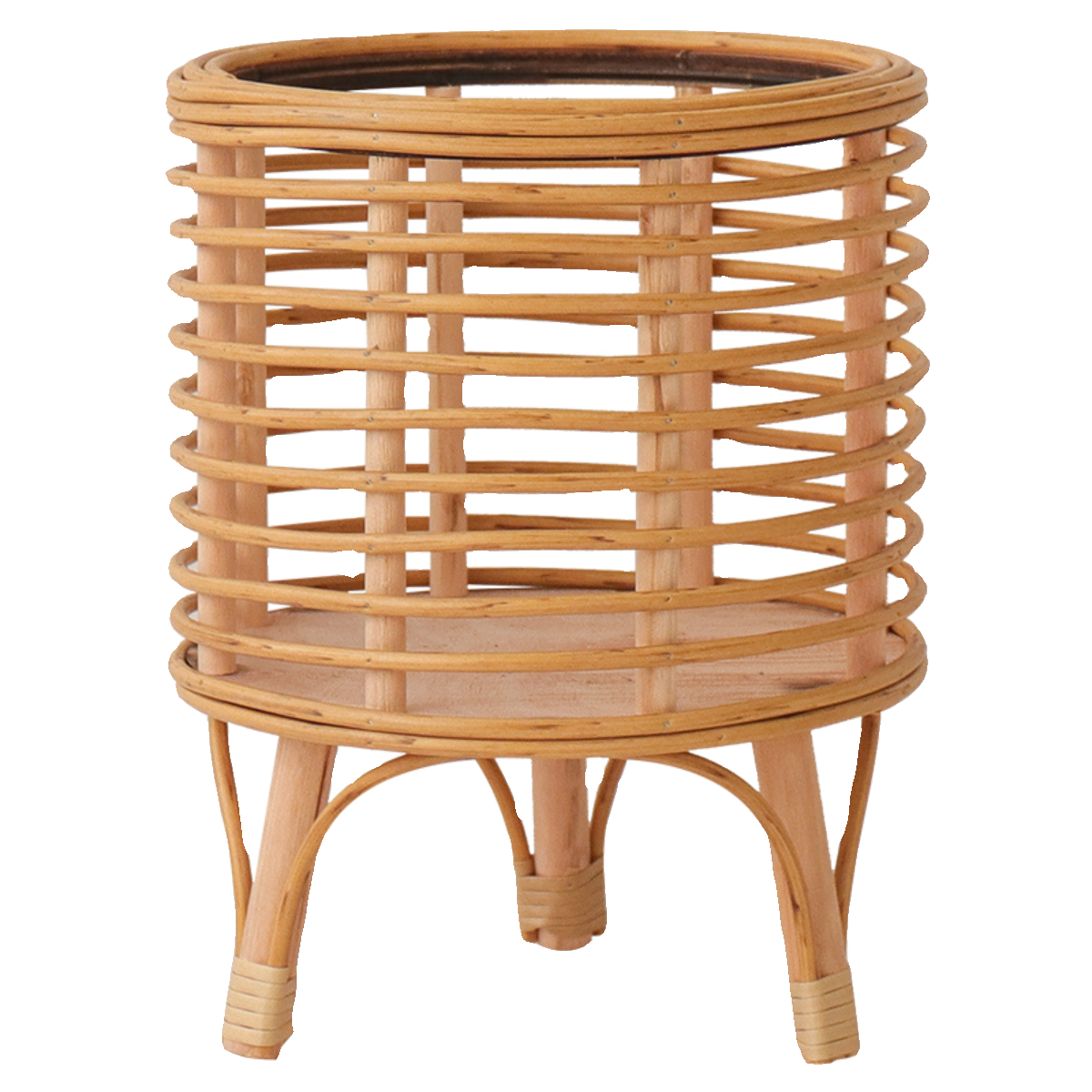 Nordic style rattan weaving floor flower stands, flower pots, flower baskets, home decoration ornaments, potted plants, green plant sets, plastic rattan woven pots