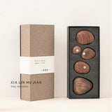 Wooden ornaments, balance stone, solid wood, creative wood carving, housewarming gifts, desks, workstations, handicrafts, high-end niche