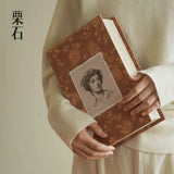 Chestnut stone [Su Yue Yuying] vintage linen imitation book storage box ornament study bookcase desktop storage box