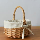 Wicker basket small flower basket portable storage basket storage basket picnic mini flower basket rattan wicker woven basket vegetable basket