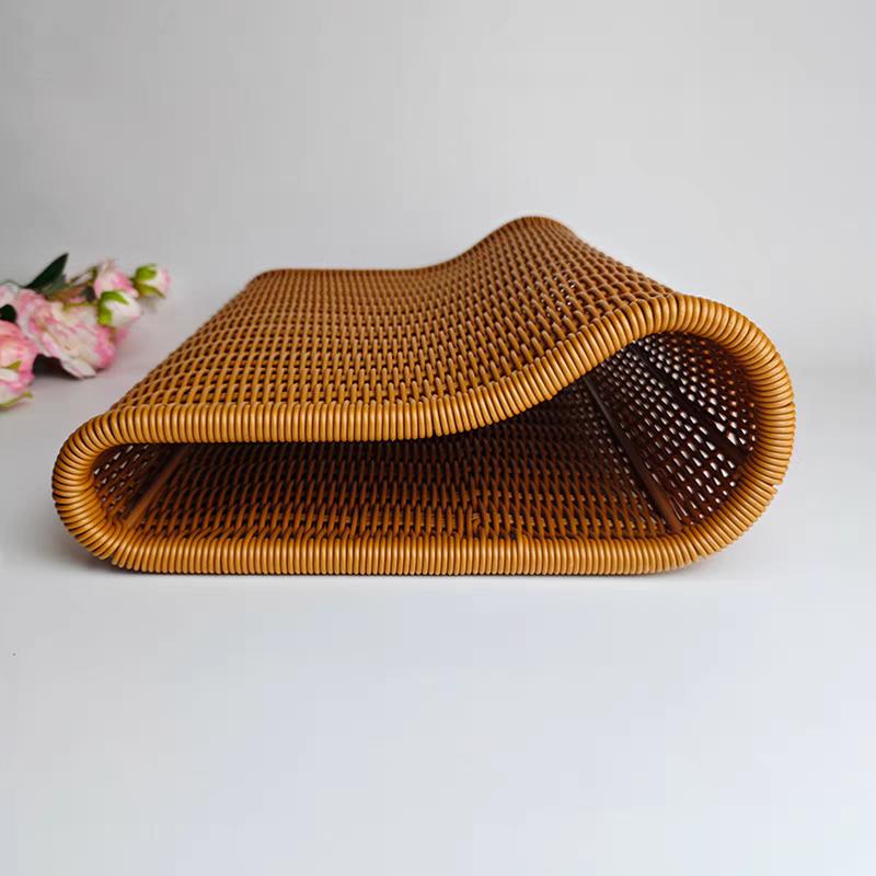 Hard, breathable, cool summer pillow, washable cervical spine pillow, handmade imitation rattan weaving, breathable hollow sleep pillow