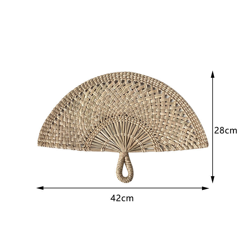 Rustic Seagrass Fan Wall Decor