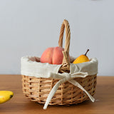 Wicker basket small flower basket portable storage basket storage basket picnic mini flower basket rattan wicker woven basket vegetable basket