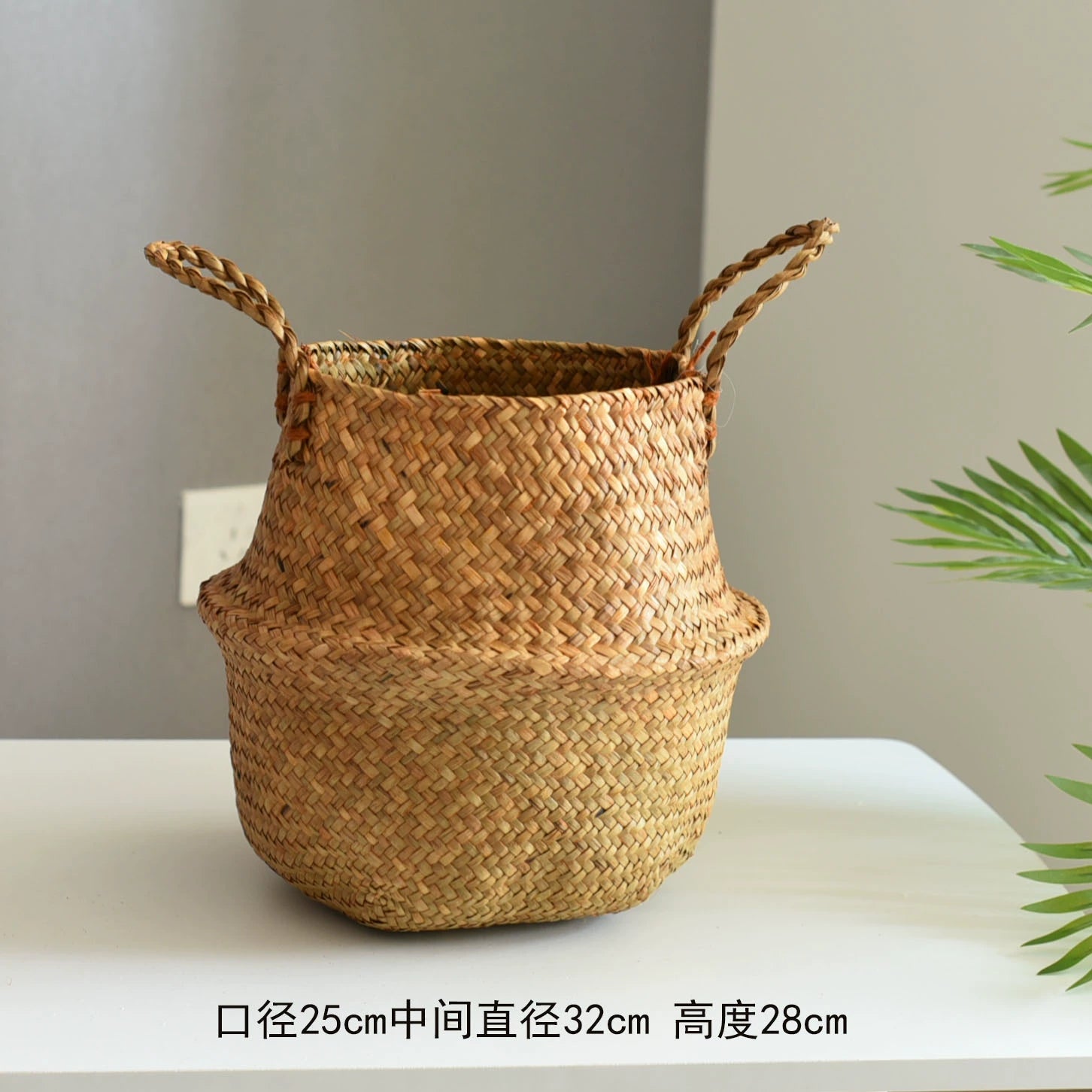 Nordic flowerpot ins large light luxury flower basket woven bird of paradise monstera special flowerpot extra large rattan flowerpot