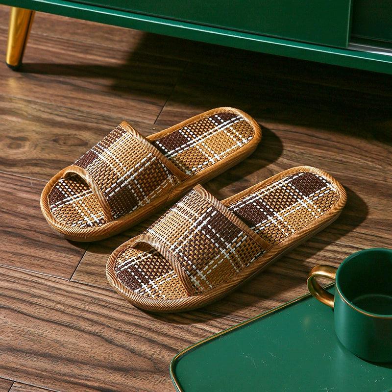 Rattan Straw Slippers