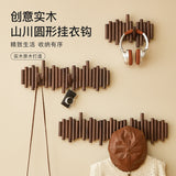 Round Folding Hook Wall Rack – Walnut