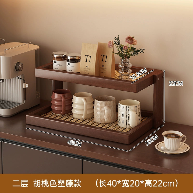 Desktop cup holder, storage rack, dining table cup storage rack, multi-layer tea cup, coffee cup storage entryway, placement shelf