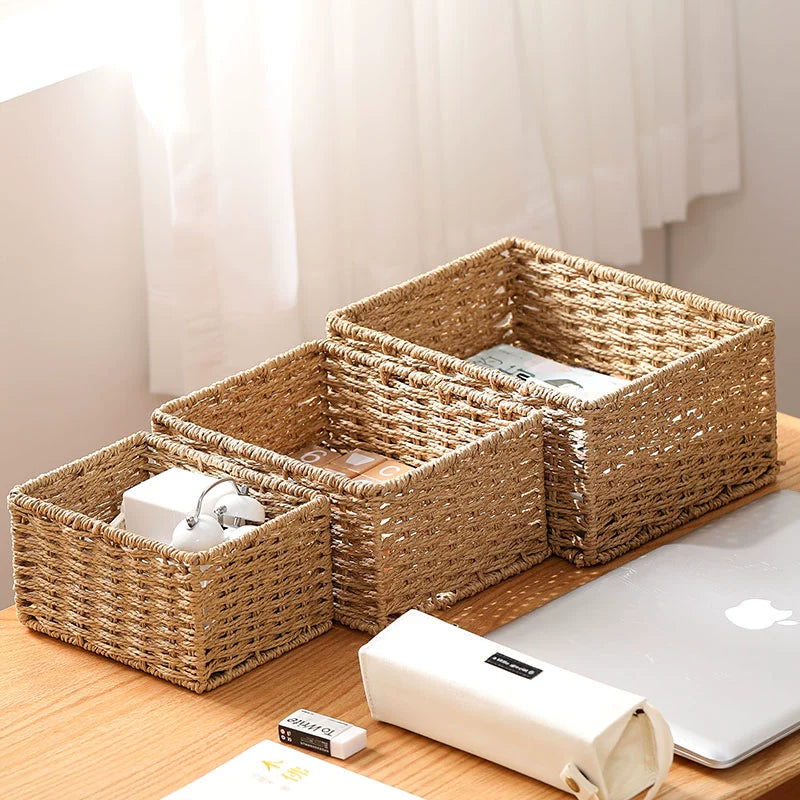 Desktop storage box, coffee table, entrance, makeup table, office sundries storage box, cosmetics storage basket, storage basket