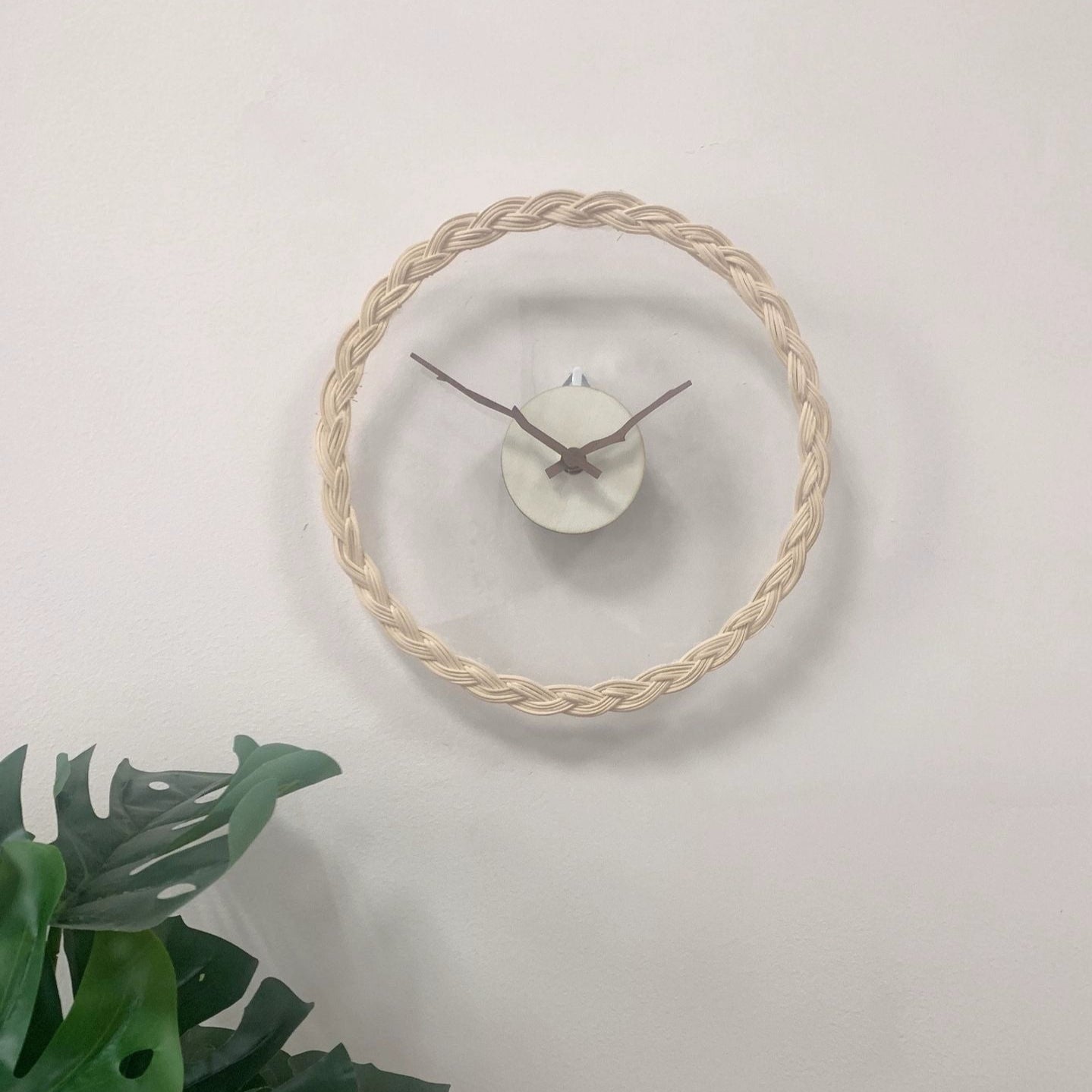 Boho Wicker Wall Clock
