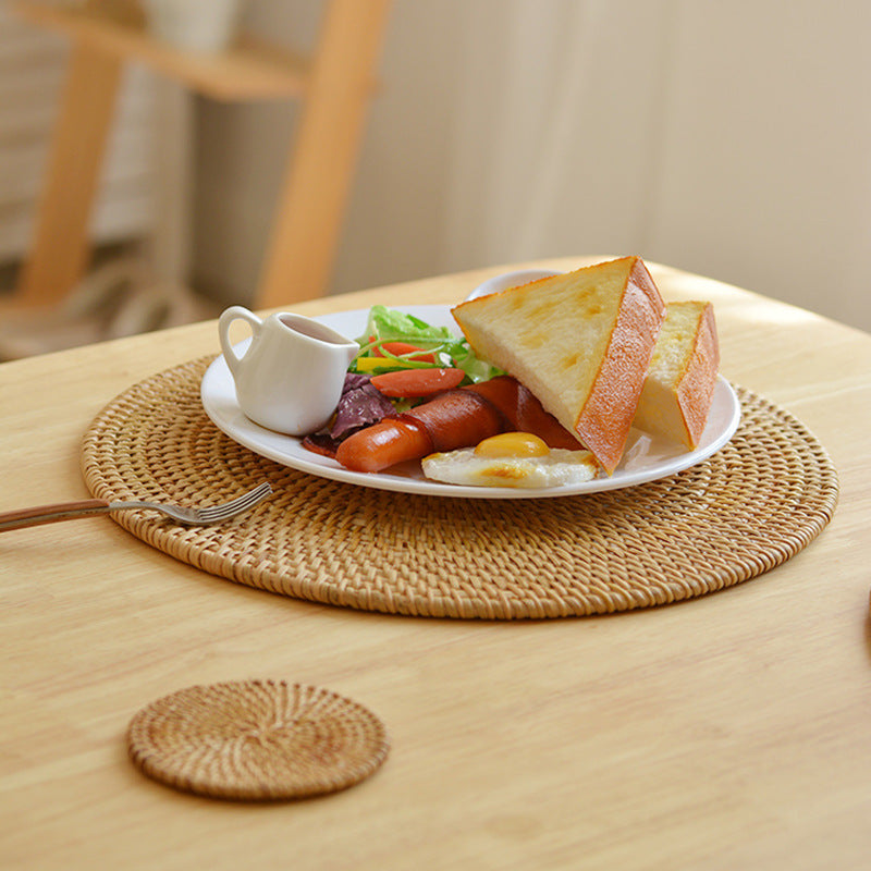Handmade Rattan Coasters (Set of 6)