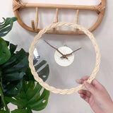 Boho Wicker Wall Clock