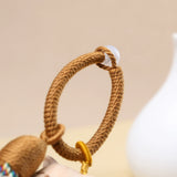 Natural solid wood, beech wood, blessing cat keychain pendant, wood carving, cat stationery accessories, handmade DIY pendant jewelry