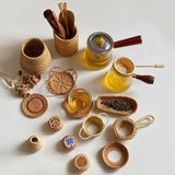 Natural Rattan Tea Set