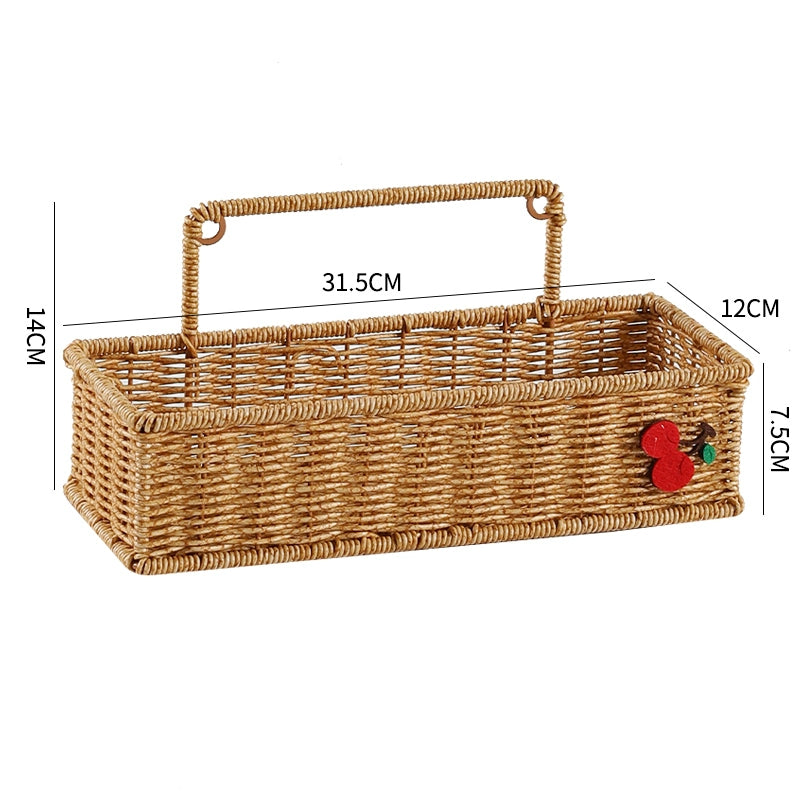 Rattan Tiered Storage Shelf