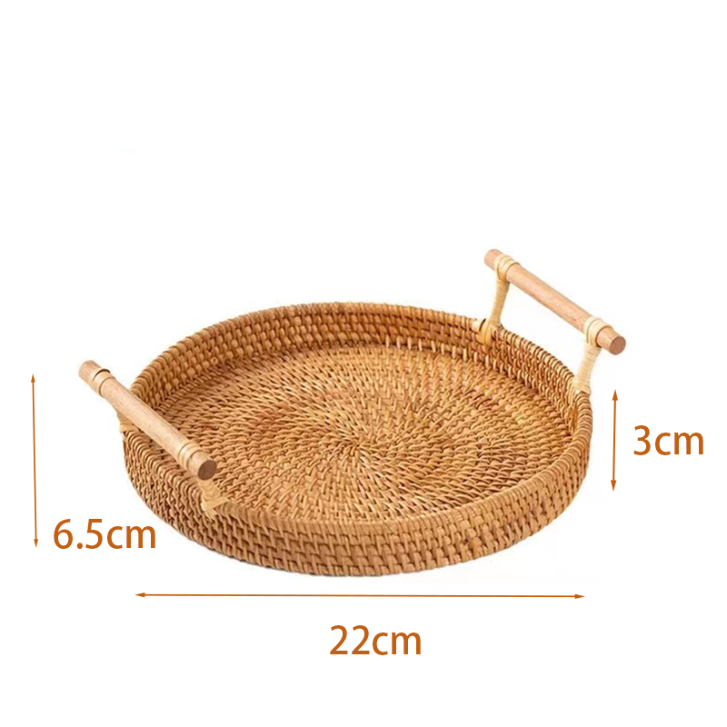 Rattan Basket Tray with Handles