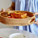Rattan Basket Tray with Handles