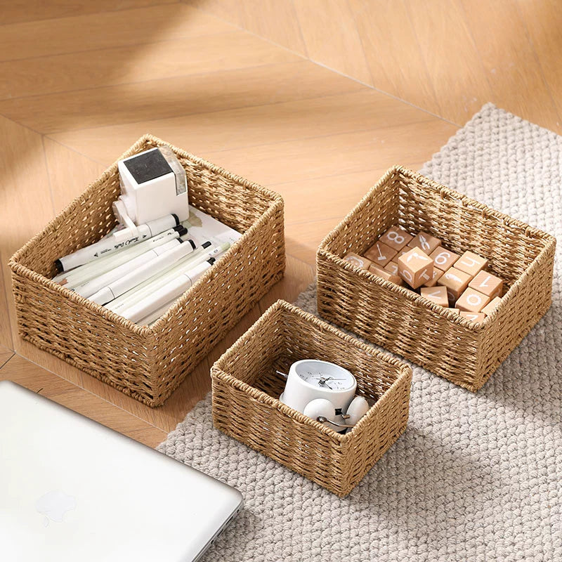 Desktop storage box, coffee table, entrance, makeup table, office sundries storage box, cosmetics storage basket, storage basket