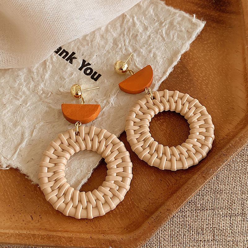 Bohemian Rattan Earrings