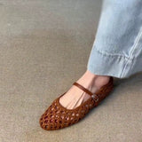Woven Rattan Flat Sandals