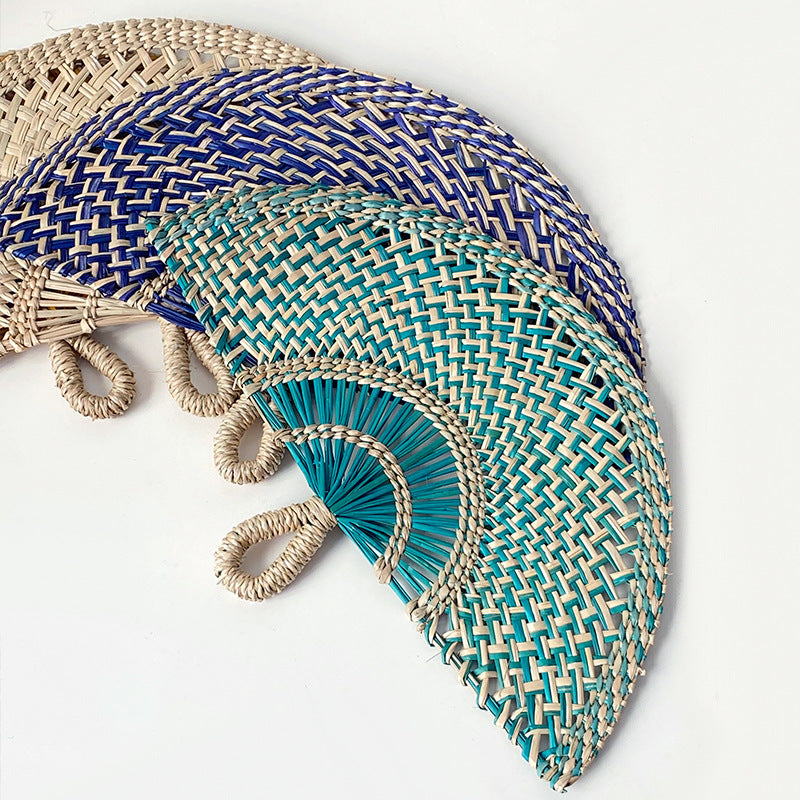 Rustic Seagrass Fan Wall Decor