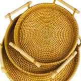 Rattan Basket Tray with Handles