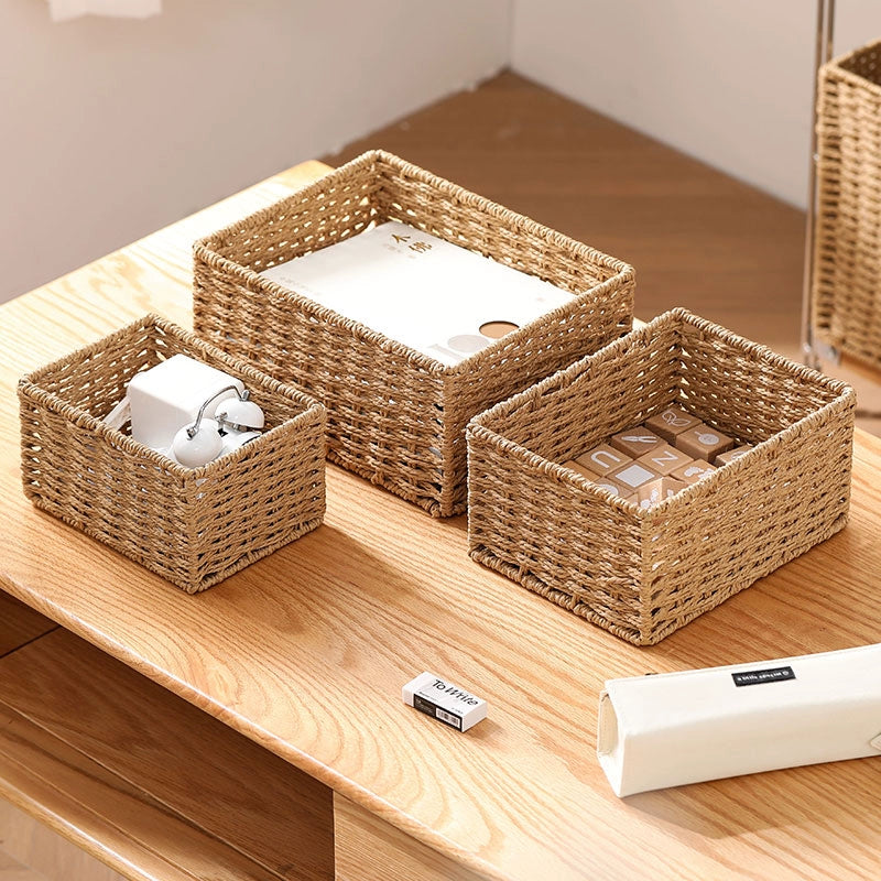 Desktop storage box, coffee table, entrance, makeup table, office sundries storage box, cosmetics storage basket, storage basket