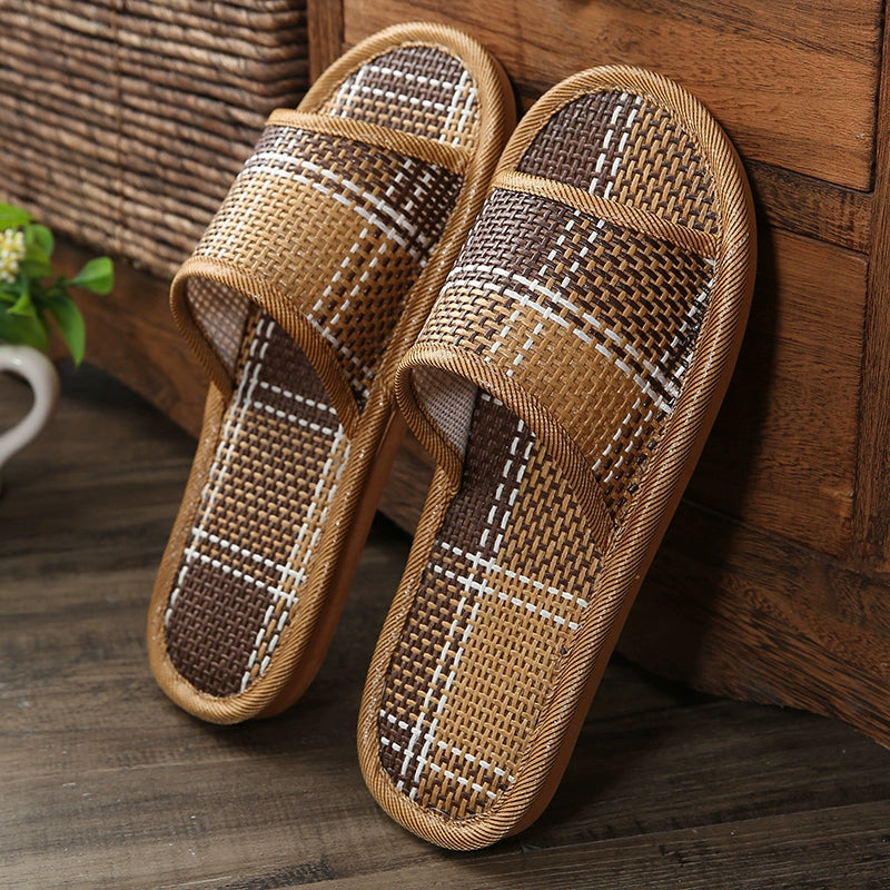 Rattan Straw Slippers