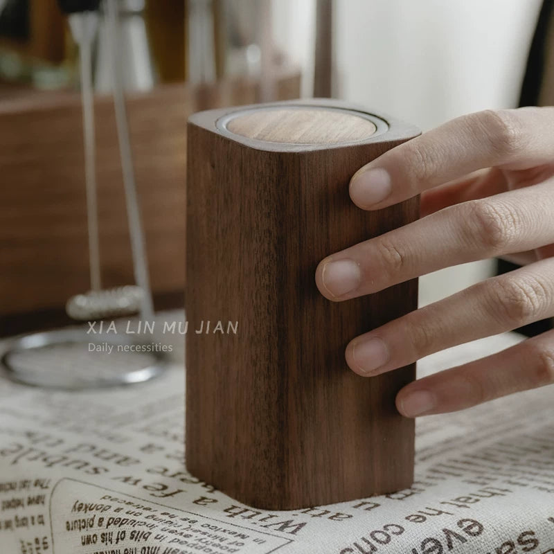 New solid wood toothpick tube automatic pressing toothpick box empty box for home high-end atmosphere Chinese style hotel use