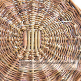 Rattan wall-hung flower basket, wall-hung flower pot, flower-raising, willow-weaving, hanging weaving, handmade wall-hanging, pastoral wall-hanging, blue