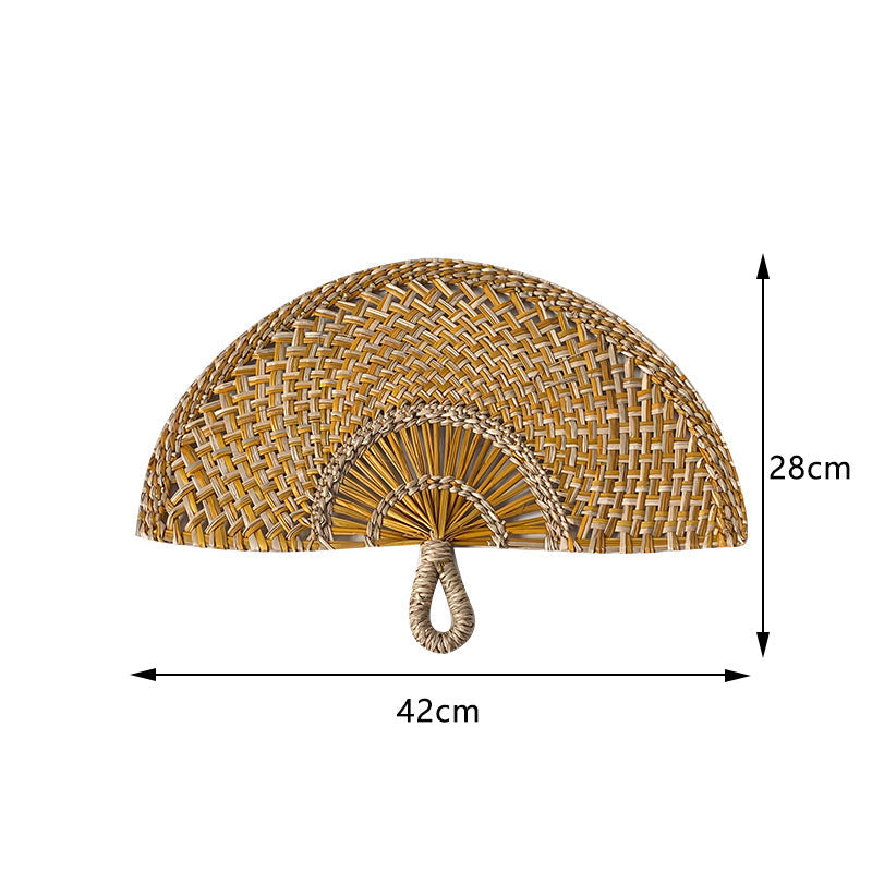 Rustic Seagrass Fan Wall Decor