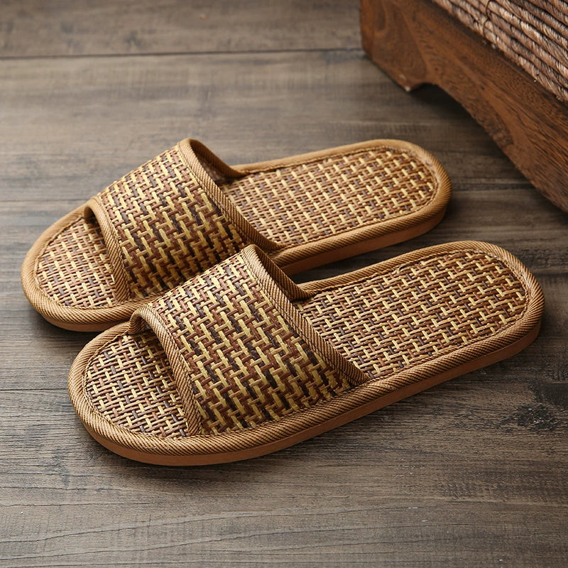 Rattan Straw Slippers