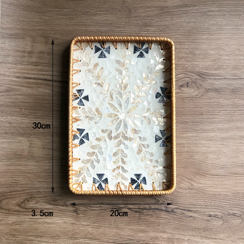 Rattan Shell Tray